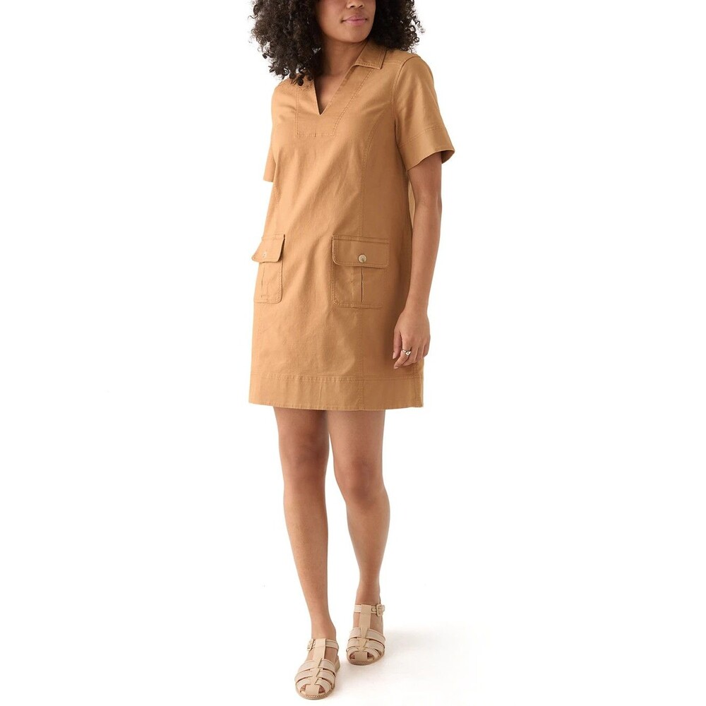 NWT's TOMMY BAHAMA Women's Size S/P Utility Twill Shirt Dress Caramel